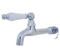 Robinets muraux en laiton chromé poli, robinet de balai, robinet extérieur, jardin, évier, piscine, toilettes, robinets d'eau froide simples