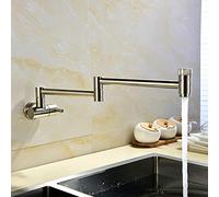 Robinets pour remplisseur de casserole de cuisine Robinet d'eau froide universel mural à double poignée Robinet de cuisine multifonction rotatif à 360 degrés Éviers de cuisine Tap-Bla