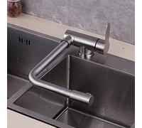 Robinets, Robinet de Cuisine Pliable Pour Fenêtre Intérieure, Robinet de Lavabo En Acier Inoxydable Avec Eau Chaude Et Froide À Rotation 360° Robinet Mixte de Lavabo Brossé/C. B