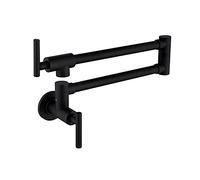 Robinets Robinet de Remplissage de Pot à Montage Mural, Robinet d'évier de Cuisine Pliant Rotatif en Laiton avec Bras pivotants à Double Articulation, Robinet de Cuisine Froide Simple avec Trou