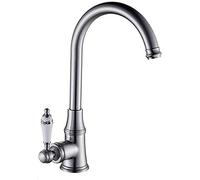 Robinets, robinet de salle de bain moderne, mitigeur d'évier de cuisine en laiton antique, robinet d'eau rétro, bec pivotant à levier unique avec poignée amique, robinets à levier unique en