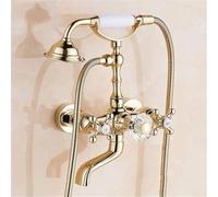 Robinets Robinet Salle De Bain Cascade Mélangeur Évier Batterie Le Kit De Douche Doré Ensemble De Douche De Salle De Bain Simple Baignoire en Or Rose Montage dans Le Mur Kit De Robinet Sall