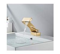 Robinets Waterfall Sink Robinet, inductive en laiton simple manchette à eau chaude et à eau froide robinet, robinet de lavabo de vanité de salle de bain à la maison avec tuyaux d'entrée à eau
