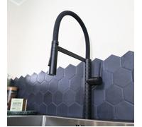 Robinetterie Cuisine Architek mitigeur évier à douchette mobile noir Essebagno