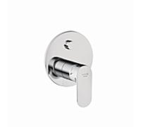 Robinetterie de baignoire et de douche Kludi X1 327630575 Encastrée, avec unité fonctionnelle, sécurité intrinsèque, chromé