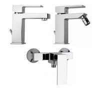 ROBINETTERIE DE BAIN CARRÉE POUR LAVABO, BIDET ET GROUPE EXTERNE DE DOUCHE INFINITY