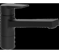 Hansa Robinet de cuisine Hansatwist pivotant saillie 199 mm avec dispositif de sécurité noir mat
