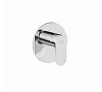 KLUDI - X1 Robinet de douche encastré avec limiteur d'eau chaude, mitigeur de douche monocommande avec cartouche en céramique de haute qualité pour salle de bain, chrome, accessoires nécessaires Kludi