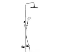 Robinetterie de douche thermostatique en saillie Gessi avec raccords 1/2 cachés, pour douche à main anticalcaire 100 mm ou douche de tête 200 mm, 35173706, Couleur: Métal noir PVD