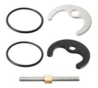 Robinetterie de lavabo et d'évier Système à visser, 1 kit, avec vis M8 80 mm, kit de montage monotrou pour fixation du robinet, y compris plaque de fixation en fer à cheval, écrou, rondelle caoutchouc