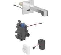 Robinetterie de lavabo Geberit Brenta, saillie 170mm, avec mitigeur thermostatique, alimentation au réseau, pour boîtier de fonction encastré, 116.277.21.1, Couleur: chromé brillant