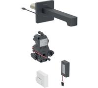 Robinetterie de lavabo Geberit Brenta, saillie 170mm, sans mélangeur, alimentation par pile, pour boîtier de fonction encastré, 116273141, Couleur: noir mat, revêtement easy-to-clean - CM