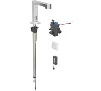 Robinetterie de lavabo Geberit Brenta, saillie 195mm, avec mitigeur thermostatique, alimentation par pile, pour boîtier de fonction encastré, 116198211, Couleur: chromé brillant - CM