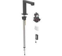 Robinetterie de lavabo Geberit Brenta, saillie 195mm, sans mÃ©langeur, alimentation par pile, pour boÃ®tier de fonction encastrÃ©, 116.193., Coloris: noir mat, revÃªtement easy-to-clean - 116.193.14.1