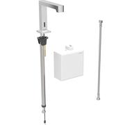 Robinetterie de lavabo Geberit Brenta, saillie 195mm, sans mélangeur, fonctionnement en générateur, avec boîtier de fonction AP, 116175211, Couleur: chromé brillant - CM