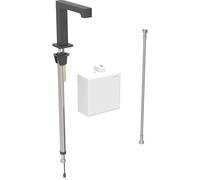 Robinetterie de lavabo Geberit Brenta, saillie 195mm, sans mÃ©langeur, fonctionnement en gÃ©nÃ©rateur, avec boÃ®tier de fonction AP, 116.175., Coloris: noir mat, revÃªtement easy-to-clean - 116.175.14.1