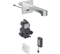 Robinetterie de lavabo Geberit Brenta, saillie 220mm, avec mélangeur, alimentation par pile, pour boîtier de fonction encastré, 116.294.21.1, Couleur: chromé brillant