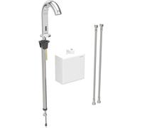 Geberit Mitigeur lavabo Piave 116164211 infrarouge sur pied, à piles, boîtier AP, chromé brillant