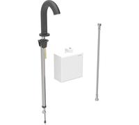 Robinetterie de lavabo Geberit Piave, saillie 167mm, Ã pile, sans mÃ©langeur, avec boÃ®tier de fonction AP, 116.163., Coloris: noir mat, revÃªtement easy-to-clean - 116.163.14.1