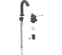 Robinetterie de lavabo Geberit Piave, saillie 167mm, alimentation au réseau, avec mitigeur thermostatique, pour boîtier de fonction encastré, 116187141, Couleur: noir mat, revêtement easy-to-clean - C