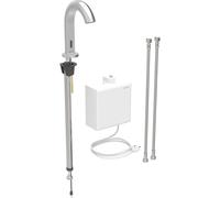 Robinetterie de lavabo Geberit Piave, saillie 167mm, alimentation au réseau, avec mitigeur thermostatique, avec boîtier de fonction AP, 116.167., Coloris: Aspect inox/brossé, revêtement easy-to-clean - 116.167.SN.1
