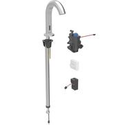 Robinetterie de lavabo Geberit Piave, saillie 167mm, alimentation au réseau, avec mitigeur thermostatique, pour boîtier de fonction encastré, 116.187.SN.1, Couleur: Aspect inox/brossÃ©, revÃªtement ea