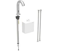 Robinetterie de lavabo Geberit Piave, saillie 167mm, alimentation par pile, avec mitigeur thermostatique, avec boîtier de fonction AP, 116.168., Coloris: Aspect inox/brossé, revêtement easy-to-clean - 116.168.SN.1