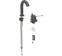 Robinetterie de lavabo Geberit Piave, saillie 167mm, avec mitigeur thermostatique, alimentation par pile, pour boÃ®tier de fonction encastrÃ©, 116.188., Coloris: noir mat, revÃªtement easy-to-clean - 116.188.14.1