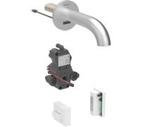 Robinetterie de lavabo Geberit Piave, saillie 170mm, avec mÃ©langeur, fonctionnement en gÃ©nÃ©rateur, pour boÃ®tier de fonction encastrÃ©, 116.266., Coloris: Aspect inox/brossÃÂ©, revÃÂªtement easy-to-clean - 116.266.SN.1