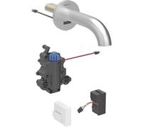 Robinetterie de lavabo Geberit Piave, saillie 170mm, avec mitigeur thermostatique, alimentation secteur, pour boÃ®tier de fonction encastrÃ©, 116.267., Coloris: Aspect inox/brossÃÂ©, revÃÂªtement easy-to-clean - 116.267.SN.1
