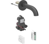 Robinetterie de lavabo Geberit Piave, saillie 220mm, avec mÃ©langeur, fonctionnement en gÃ©nÃ©rateur, pour boÃ®tier de fonction encastrÃ©, 116.286., Coloris: noir mat, revÃªtement easy-to-clean - 116.286.14.1