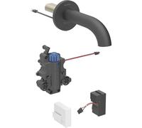 Robinetterie de lavabo Geberit Piave, saillie 220mm, avec mitigeur thermostatique, alimentation au rÃ©seau, pour boÃ®tier de fonction encastrÃ©, 116.287., Coloris: noir mat, revÃªtement easy-to-clean - 116.287.14.1