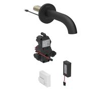 Robinetterie de lavabo Geberit Piave, saillie 220mm, sans mélangeur, alimentation par pile, pour boîtier de fonction encastré, 116.283.14.1, Couleur: noir mat, revêtement easy-to-clean