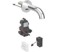 Geberit Piave infrarouge mitigeur lavabo 116281211 montage mural, alimentation secteur, boîtier de mitigeur lavabo , chromé brillant, sans mélangeur, 22cm