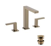 hansgrohe Tecturis E 3 trous mitigeur lavabo 73030140 avec push-open garniture de vidange , bronze brossé