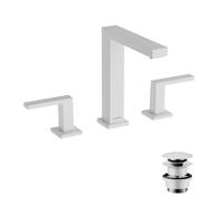 hansgrohe Tecturis E 3 trous mitigeur lavabo 73030700 avec push-open garniture de vidange , blanc mat