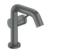 Mitigeur lavabo monocommande hansgrohe Tecturis S 73320340, saillie 130 mm, avec bonde à ouverture par pression, finition chrome noir brossé