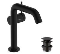 Robinetterie de lavabo hansgrohe Tecturis S 150 Fine CoolStart, EcoSmart+, avec vidage PUSH, portée de 139 mm, 73340670, Couleur: noir mat