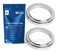 Robinetterie de lavabo Rosette, 2 Tailles, Ø 50 mm extérieur, Ø 40 mm + 32 mm intérieur, ABS aspect brillant, avec joint, accessoire plaque de base pour couvrir les trous de plus grand diamètre