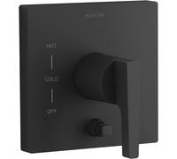 Robinetterie Kohler Honesty avec inverseur à bouton-poussoir et poignée à levier pour robinet d'équilibrage de pression Rite-Temp. Nécessite un r