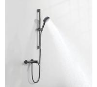 Robinetterie Mural Entraxe 150 avec Douchette 3 Modes Robinet Douche Cascade Mitigeur Baignoire Monocommande,gris Pistolet