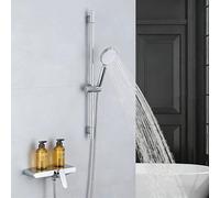 Robinetterie Mural Entraxe 150 avec Douchette Mitigeur Douche Réglable en Hauteur Robinet Salle Bain Baignoire en Laiton,chromé