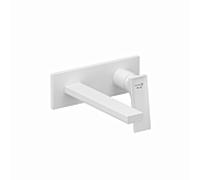 Robinetterie murale 2 trous Kludi DECUS 542445375 210 mm, kit de construction fin, blanc mat