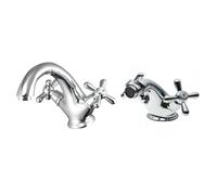 ROBINETTERIE POUR LAVABO ET BIDET AVEC POIGNÉE EN CROIX NARCISO
