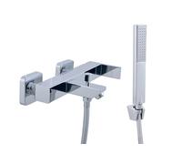 Robinetterie RAV Mitigeur Baignoire en Chrome Épais Loira Avec Douchette Fixe LR555.5/1 - LR555.5/1