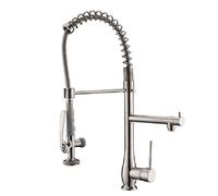 Robinetterie, Robinet D'Évier de Cuisine Pour Bar, Ferme, Commercial, Robinet de Cuisine Chromé, Robinet de Lavabo de Salle Den, Robinet Mitigeur D'Eau Chaude Et Froide, Trouique, Deux Poignées, Doubl