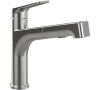Robinetterie Villeroy & Boch Junis Sky Shower, haute pression, robinet avec douchette extractible et fonction de commutation, robinetterie économique, bec 171 mm, acier inoxydable massif