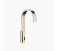 Robinetteries de lavabo MEM de Dornbracht avec fonction électronique d'ouverture et de fermeture, sans vidage, fonctionnement sur piles et sur secteur, 44521782-47, Couleur: Champagne