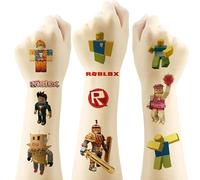 Roblox Tatouages Temporaires, 4 Feuilles 100+ Conception Mignon Sonic le Hérisson Enfants Tatouage Temporaire pour Garçons Filles Cadeaux... …