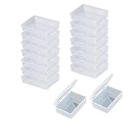 RobLuX 16 Pièces Boîte à Cartes à Jouer 9,8x7,4x2,4cm étui à Cartes à Jouer Plastique étuis de Rangement Vides Boite Rangement Carte pour les Cartes de Jeu les Cartes Bancaires